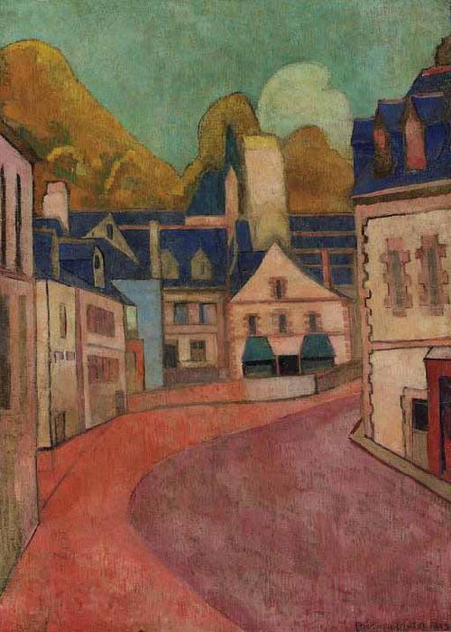 Emile Bernard La rue Rose a Pont Aven France oil painting art